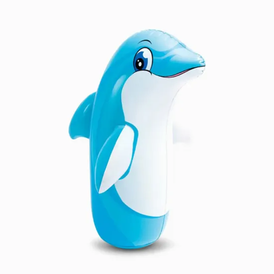 Intex 44669-dolphin (Діаметр 61 x Висота 97см) Надувна фігура-неваляшка Дельфін