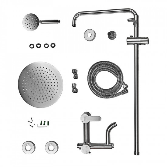 Душова колона зі змішувачем Armata NOX-009-J з нерж. сталі  (CH6174)