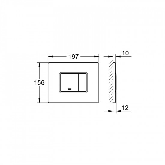 Комплект Grohe Set Унітаз ELLIPSE-0305-T3 + Інсталяція UA388400WG + панель 38732000 (388400WGELLIPS