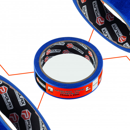 Малярна клейка стрічка Polax Premium 25 мм х 20 м (101-024)