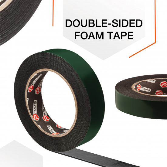 Скотч двосторонній Polax клейка стрічка Стандарт на спіненій основі 25 мм х 5 м (101-034)