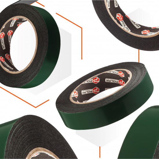 Скотч двосторонній Polax клейка стрічка Стандарт на спіненій основі 25 мм х 5 м (101-034)