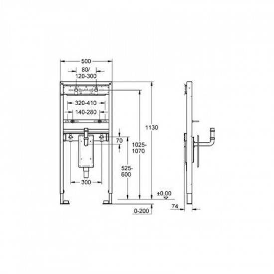 Інсталяція для раковини із вбудованим сифоном Grohe Rapid SL (38625001)