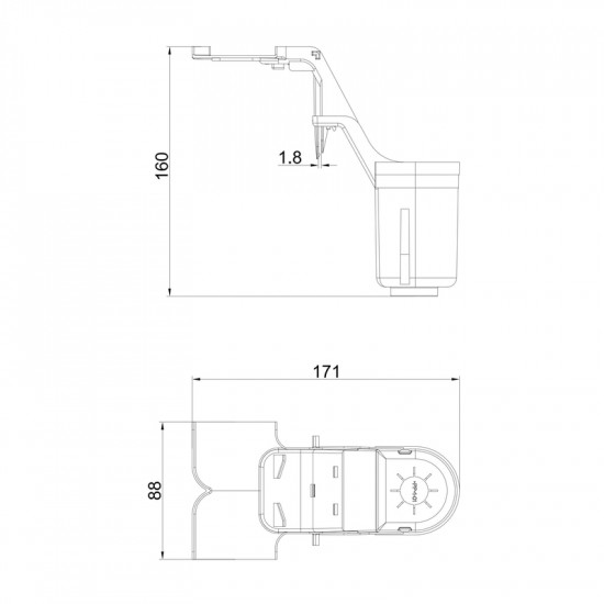 Холдер для освіжаючих пігулок для унітазу Koer KT-0704 для KT-0407 (KR5710)