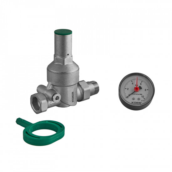 Редуктор тиску Koer KR.1239 - 3/4" з манометром "мембранний" (KR5880)