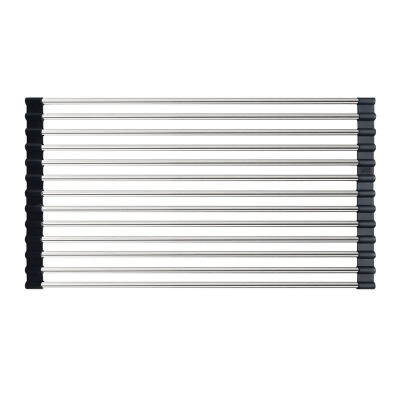 Коврик-сушилка для посуды Mixxus RAC-01.SUS BLACK на мойку из нержавеющей стали SUS304 (MX1945)