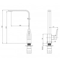 Кухонний змішувач Mixxus Pegas 014 (Nut) (MI6247)