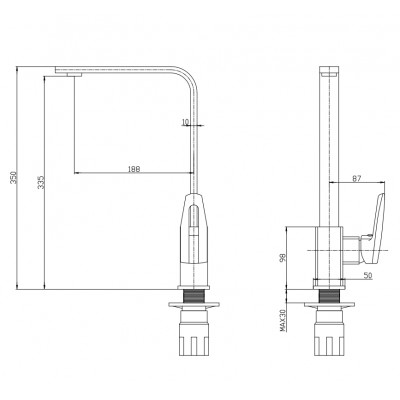 Кухонний змішувач Mixxus Pegas 014 (Nut) (MI6247)