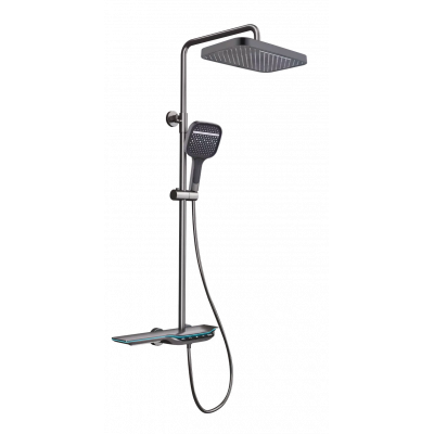 Душова колона з термостатичним змішувачем Mixxus Premium SPACE-009-J Graphite, 3 режими (MI6542)