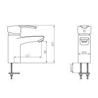 Смеситель для умывальника Mixxus Pamela 001 (MI6260)