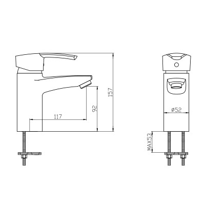 Змішувач для умивальника Mixxus Pamela 001 (MI6260)