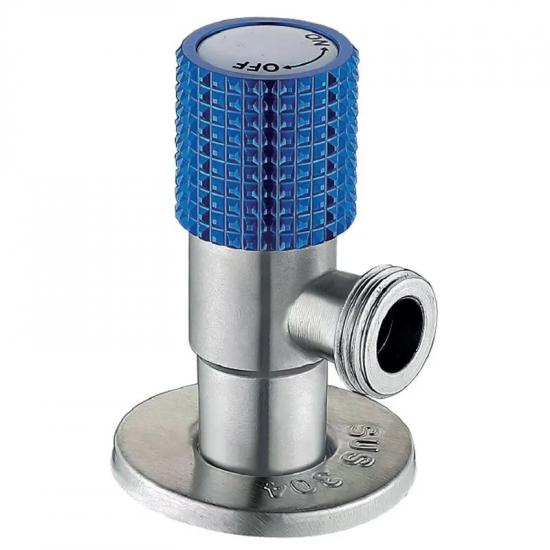 Кран для підключення сантехприладів Mixxus VAL-10-1/2x3/4 з нерж. сталі SUS304 (синій) (MI6218)