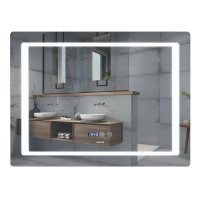 Дзеркало Mixxus Style MR03-70x50 (годинник, LED-підсвічування, антизапотівання) (MI6006)