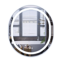 Зеркало Mixxus Premium ELLIPSE MV05-80x70-REVERSE WHITE (LED Touch, Anti-fog, диммер (3-6kK)) (MP66)