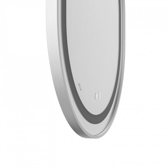 Зеркало Mixxus Premium ELLIPSE MV05-80x70-REVERSE WHITE (LED Touch, Anti-fog, диммер (3-6kK)) (MP66)