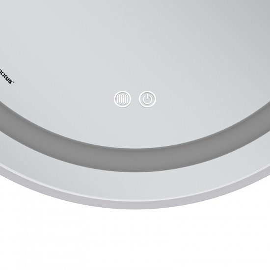 Зеркало Mixxus Premium ELLIPSE MV05-80x70-REVERSE WHITE (LED Touch, Anti-fog, диммер (3-6kK)) (MP66)