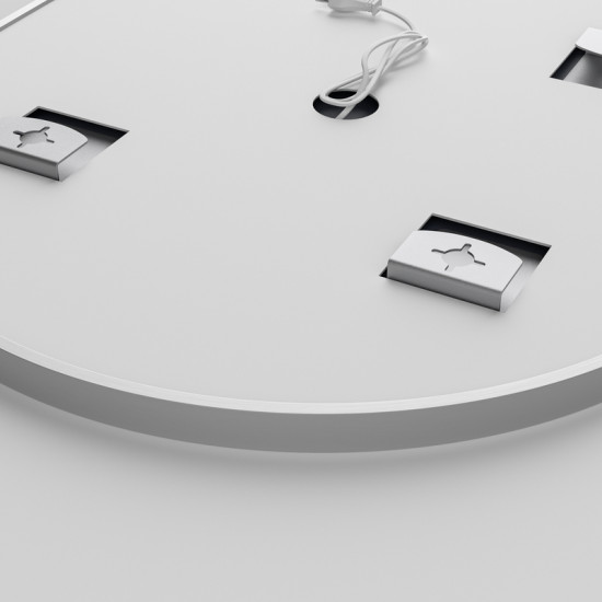 Зеркало Mixxus Premium ELLIPSE MV05-80x70-REVERSE WHITE (LED Touch, Anti-fog, диммер (3-6kK)) (MP66)