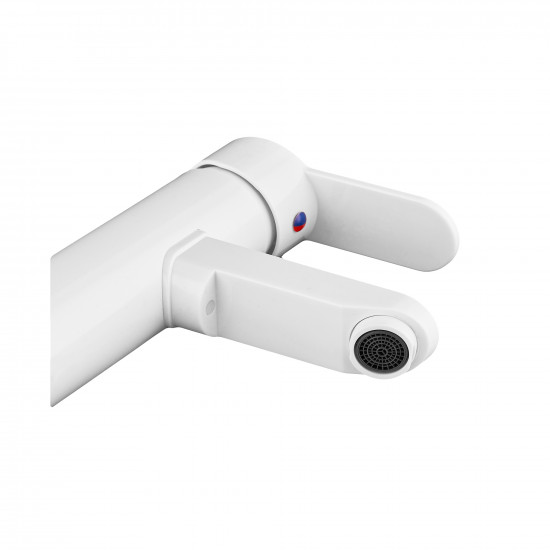 Змішувач для умивальника Plamix Raul-001-A White (без підведення) (PM0651) Змішувач для умивальника Plamix Raul-001-A White (без підведення) (PM0651)