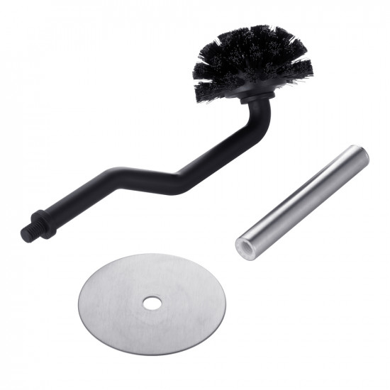 Йоржик для унітазу підлоговий Mixxus Premium Ellipse-TB0201 SS Color колір нержавійка (MI7067)