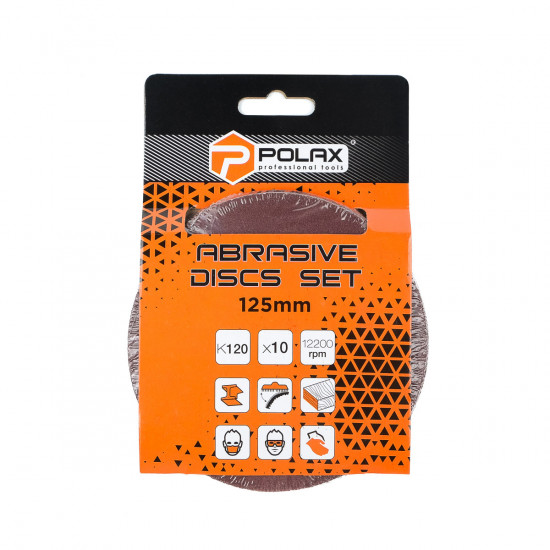 Шліфувальний круг Polax на липучці самозачіпній 125 мм, зерно К120 (54-051) Шліфувальний круг Polax на липучці самозачіпній 125 мм, зерно К120 (54-051)