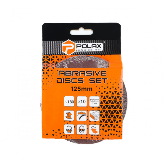 Шліфувальний круг Polax на липучці самозачіпній 125мм, зерно К180 (54-053)