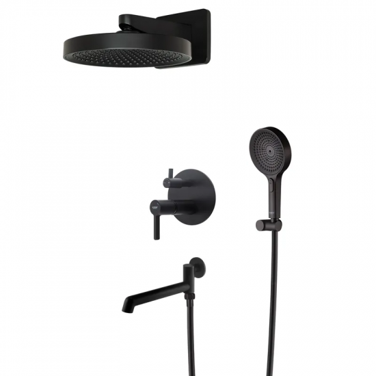 Встроенная душевая система Koer KB-66029-05 3 функции Цвет черный (KR5492)