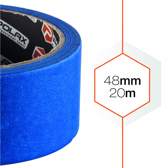 Малярна клейка стрічка Polax Premium 48 мм х 20 м (101-027)