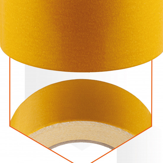 Скотч двосторонній Polax клейка стрічка на тканинній основі 50 мм х 25 м (101-006)