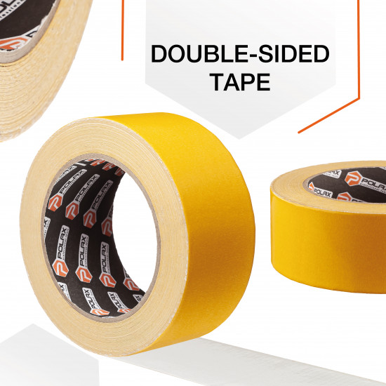 Скотч двосторонній Polax клейка стрічка на тканинній основі 50 мм х 25 м (101-006)