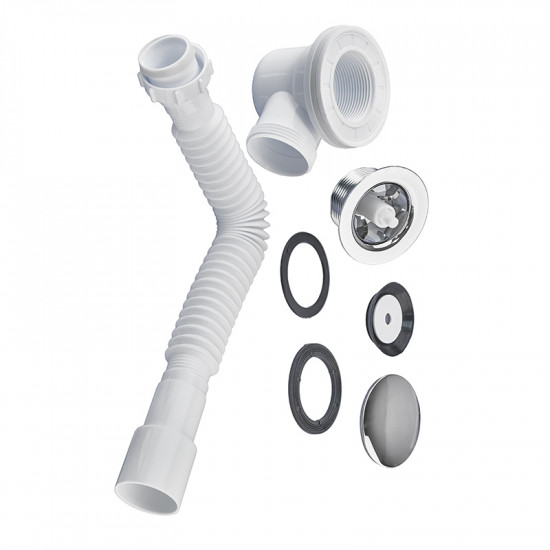 Сифон для душового піддону Zerix SD-03 1 1/2" з випуском Click-Сlack (ZX5087)