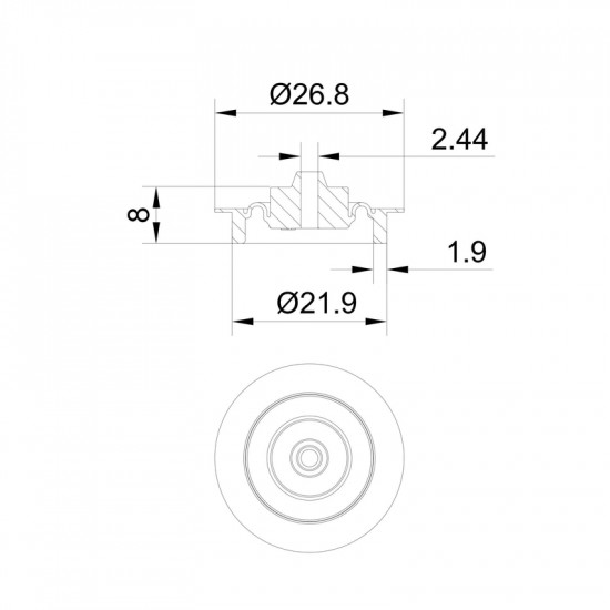 Мембрана для наповнювального клапана бачка унітазу Koer KT-1410 для KT-0103, KT-0104 (KR5707)