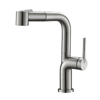 Смеситель для кухни с выдвижным изливом Koer KI-70021-02 (из нержавеющей стали) (Цвет нерж) (KR4798)