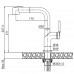 Змішувач для кухні з висувним виливом Koer KI-70021-02 (з нерж. сталі) (Колір нерж) (KR4798)