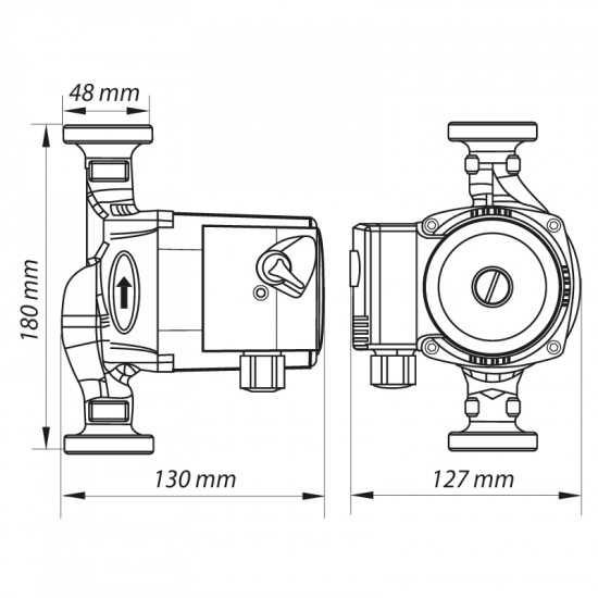 Насос циркуляційний відцентр. Koer KP.GRS-25 / 4-180 (KP0248)