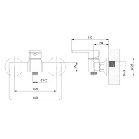 Смеситель для душевой кабины Mixxus Premium LOREN 003 (MI6798)