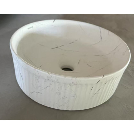 Раковина накладная Mixxus Premium WAVE-0102 MARBLE 370х370х130mm (MP6528)