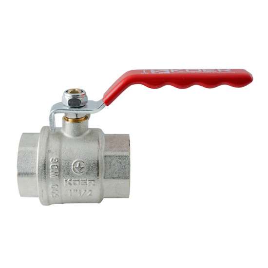 Кран кульовий ГГВ Koer Extreme KE.214-40 - 1 1/2" FF ручка "важіль" червона (KR5748)