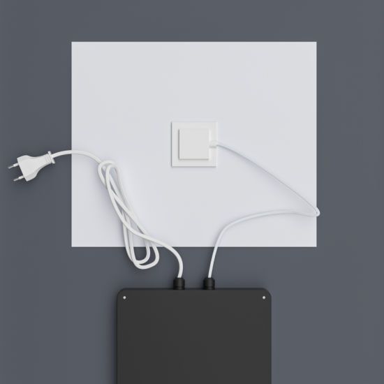 Зеркало Mixxus Premium BEVEL MA02-90x65-REVERSE (LED Touch, Anti-fog, диммер (3-6,5kK)) (MP6641)