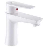 Смеситель для умывальника Plamix Oscar-001 (W) Белый (без подводки) (PM0601)