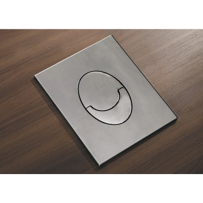 Панель змиву пластикова Koer KT-0606-01 157x198x3mm, кнопка закруглена (KR5342)