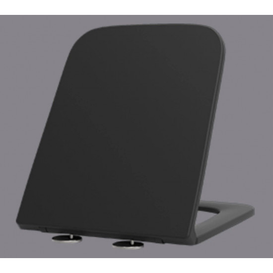 Унітаз підвісний Mixxus Premium Quadro-0302-R Black 530x360x365mm, система змиву RIMLESS (MP6455)