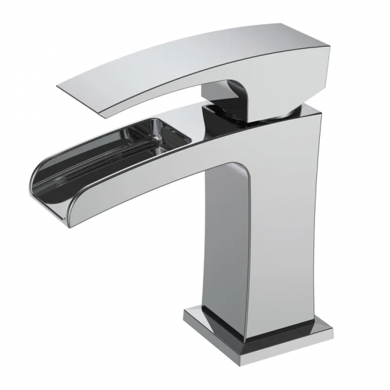 Змішувач для умивальника Koer KB-14007-01 водоспад (Колір хром) (KR3446)