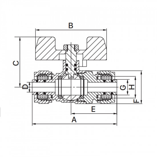 Кран шаровий Europroduct EP.500 Wing 16x16 (EP6036)