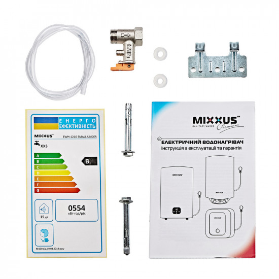 Водонагрівач "Під мийку" MIXXUS EWH-1215 SMALL UNDER накопичувальний 15 л, мокрий тен 1,5 kW (WH060