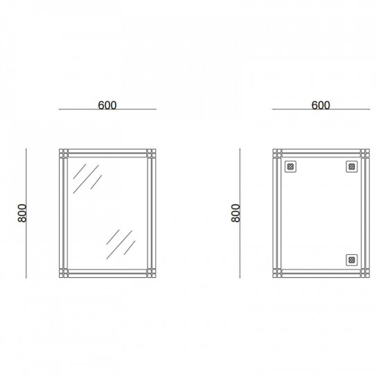 Зеркало настенное Zerix FONTE MRZ10-600x800-REVERSE прямоугольное (ZX5640)