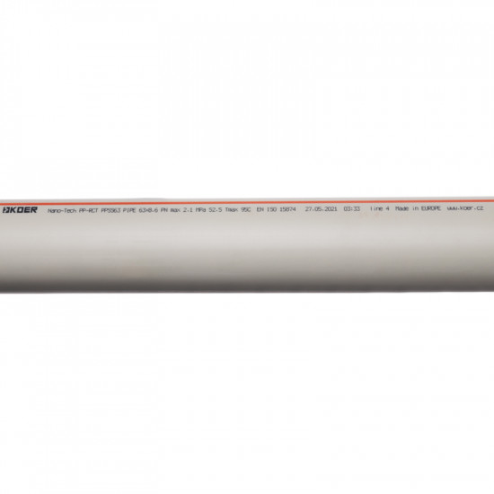 Труба поліпропіленова PN16 Koer PPR 63x8,6 (KR3078) Труба поліпропіленова PN16 Koer PPR 63x8,6 (KR3078)