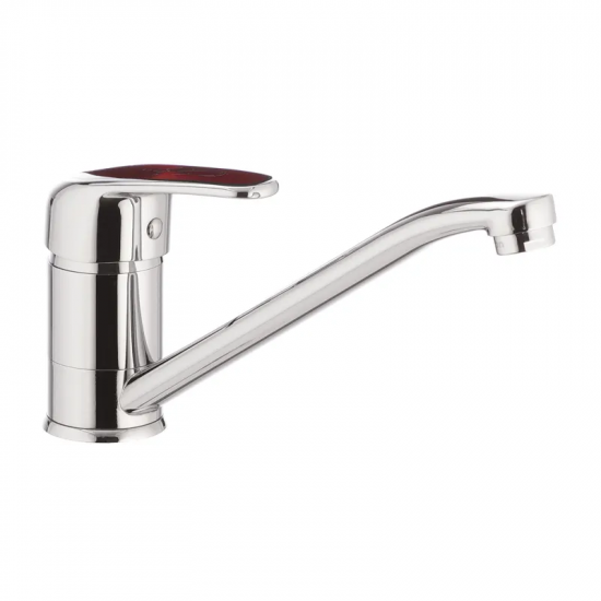 Смеситель для кухни Cron Magic 004 (красная ручка) (CR0148)