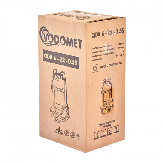 Насос дренажний Vodomet QDX 6-22-0.55 (корп.алюміній) (VO4189)