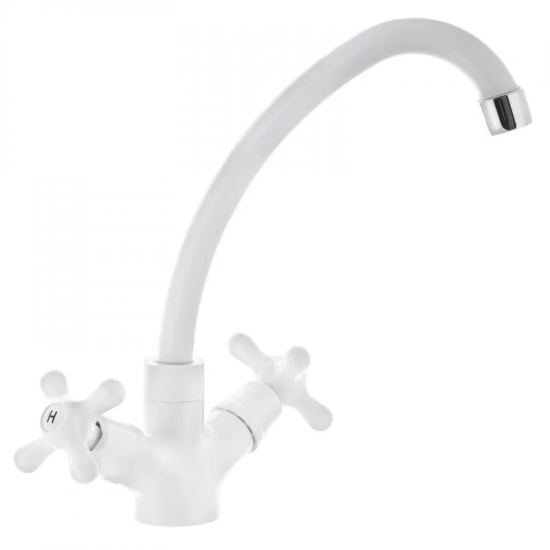 Змішувач на кухню Plamix Amax-271 Білий (з підведенням) (PM0649)