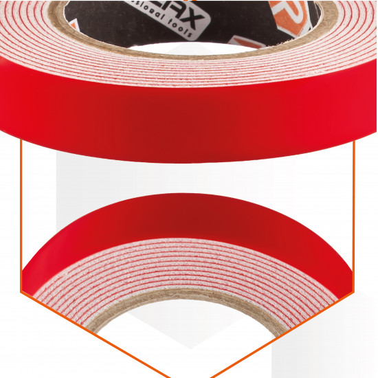 Скотч двосторонній Polax клейка стрічка Спеціалізована на спіненій основі 12 мм х 2 м (101-035) Скотч двосторонній Polax клейка стрічка Спеціалізована на спіненій основі 12 мм х 2 м (101-035)